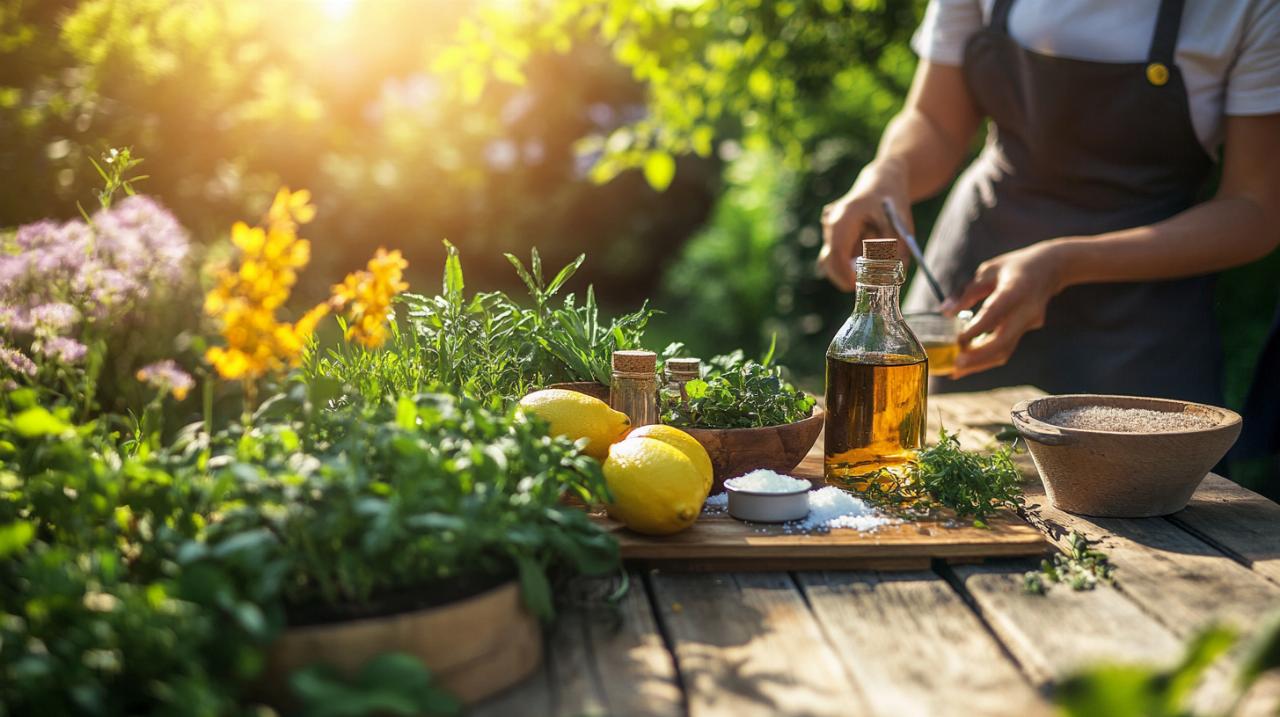 Désherbant naturel : recettes, dosages et méthodes qui préservent le jardin