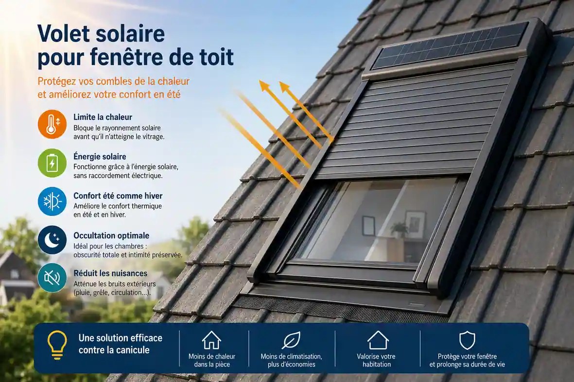 Volet roulant solaire : fonctionnement, prix 2026 et cas où il vaut vraiment le coup