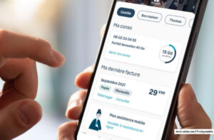 Boîte de réception d'une messagerie bbox email affichée sur un écran